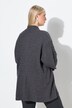 Vest, structuurbreisel, oversized, V-hals, 3/4-mouw