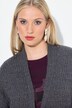 Vest, structuurbreisel, oversized, V-hals, 3/4-mouw