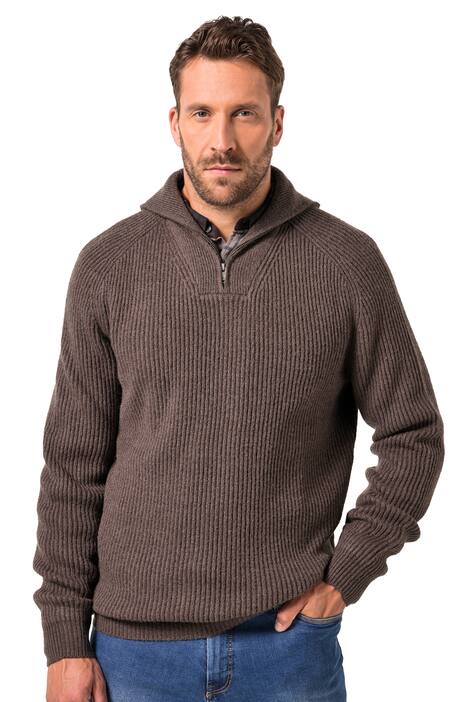 Úpletový troyer JP1880, límeček se zipem, do 7XL
