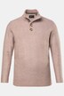 JP1880 gebreide troyer, CashmereTouch structuur breigoed, knoopkraag, tot 7XL