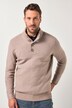 JP1880 gebreide troyer, CashmereTouch structuur breigoed, knoopkraag, tot 7XL