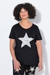 T-shirt, A-line, sequin star