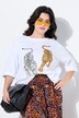T-shirt, boxy fit, tiger, 3/4 sleeves