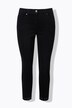 Jeans, slim fit, zoom met siersteentjes, glanzende strik