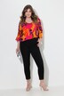 Jeans, slim fit, zoom met siersteentjes, glanzende strik
