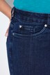 Jeans, smal passform, dekorativ stenkant, glittersløyfe