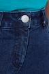 Jeans, smal passform, dekorativ stenkant, glittersløyfe