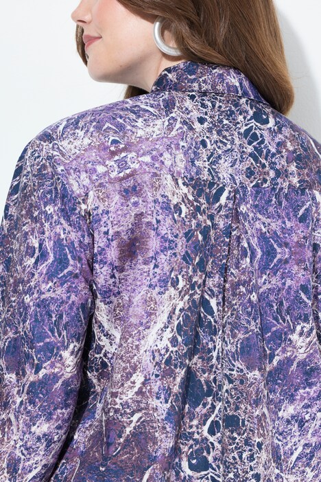 Longbluse, Hemdkragen, Langarm, hinten länger