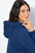 Sweat-shirt à capuche, manches longues et application en forme de fleur