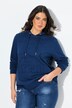 Sweat-shirt à capuche, manches longues et application en forme de fleur