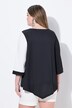 T-shirt, floral print, 3/4 sleeves, zip hem