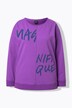 Sweat-shirt oversize avec message, col rond et manches longues