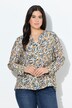 Blouse, met print, tuniekhals, lange mouwen