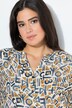 Blouse, met print, tuniekhals, lange mouwen