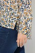 Blouse, met print, tuniekhals, lange mouwen