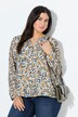 Blouse, met print, tuniekhals, lange mouwen