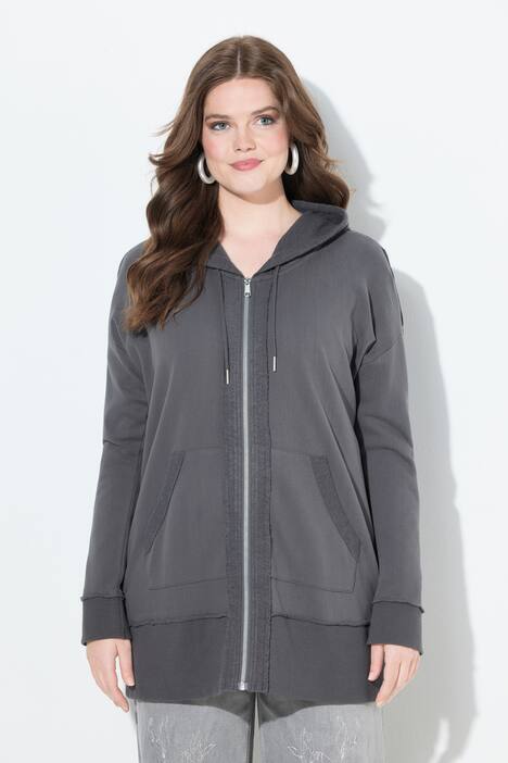 Decorative Seam Zip-Up Hoodie