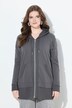 Veste à capuche, manches longues et bords francs