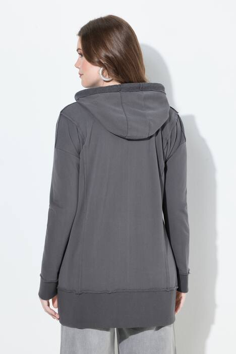 Decorative Seam Zip-Up Hoodie