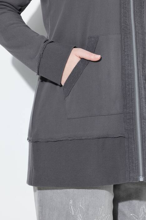 Decorative Seam Zip-Up Hoodie