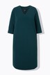 Robe en jersey avec poches, décolleté en V et manches 3/4