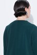 Robe en jersey avec poches, décolleté en V et manches 3/4