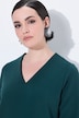 Robe en jersey avec poches, décolleté en V et manches 3/4