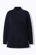 Jersey, cuello alzado acanalado, manga larga, punto fino