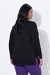 Jersey, cuello alzado acanalado, manga larga, punto fino