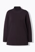 Maglione in maglia fine con collo alto a costine e maniche lunghe