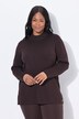Maglione in maglia fine con collo alto a costine e maniche lunghe