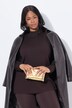 Maglione in maglia fine con collo alto a costine e maniche lunghe