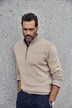 Pull camionneur JP 1880, col zippé, maille fine et texturée CashmereTouch - jusqu'au 7 XL