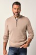 Pull camionneur JP 1880, col zippé, maille fine et texturée CashmereTouch - jusqu'au 7 XL