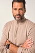 Pull camionneur JP 1880, col zippé, maille fine et texturée CashmereTouch - jusqu'au 7 XL