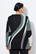 Pull maille Jacquard, col légèrement montant et manches longues