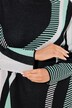 Pull maille Jacquard, col légèrement montant et manches longues