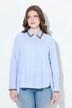 Gestreepte blouse, A-lijn, overhemdkraag, lange mouw