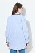 Gestreepte blouse, A-lijn, overhemdkraag, lange mouw