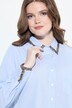 Gestreepte blouse, A-lijn, overhemdkraag, lange mouw