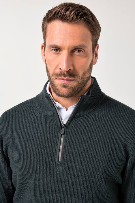 Pull camionneur en maille JP 1880, col zippé - jusqu'au 7 XL