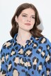 Blouse, leomotief, overhemdkraag, lange mouw