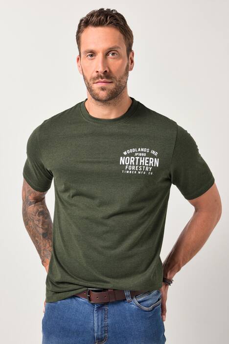JP1880, T-shirt, korte mouwen, borstprint, tot 8XL