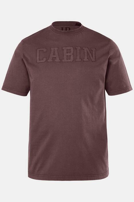 T-shirt JP1880 dal look vintage con applicazioni e mezze maniche, disponibile fino alla tg. 8XL