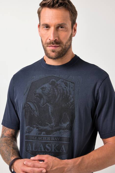 JP1880 T-Shirt, Halbarm, Brustprint, Vintage Look, bis 8 XL