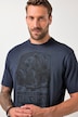 Camiseta JP 1880, media manga, estampado en el pecho, look vintage, hasta la talla 8 XL