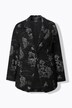 Jacquard-blazer, reverskraag, lange mouwen, elastische voering