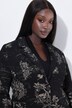 Jacquard-blazer, reverskraag, lange mouwen, elastische voering