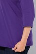 Shirt, versierde V-hals, classic, 3/4-mouw