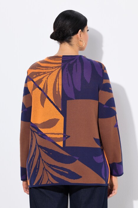 Pullover, Colorblocking, Oversized, Stehkragen, Langarm